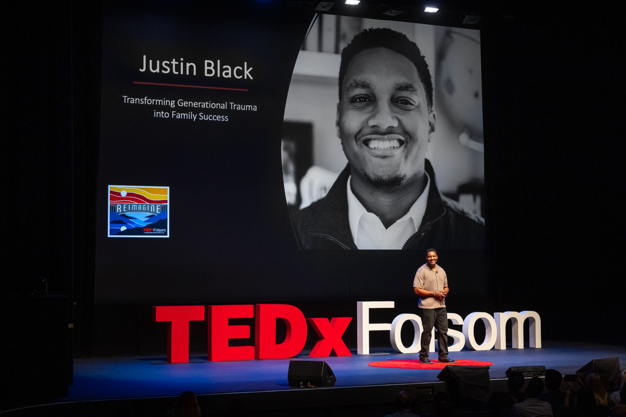 Justin Black on TEDx stage